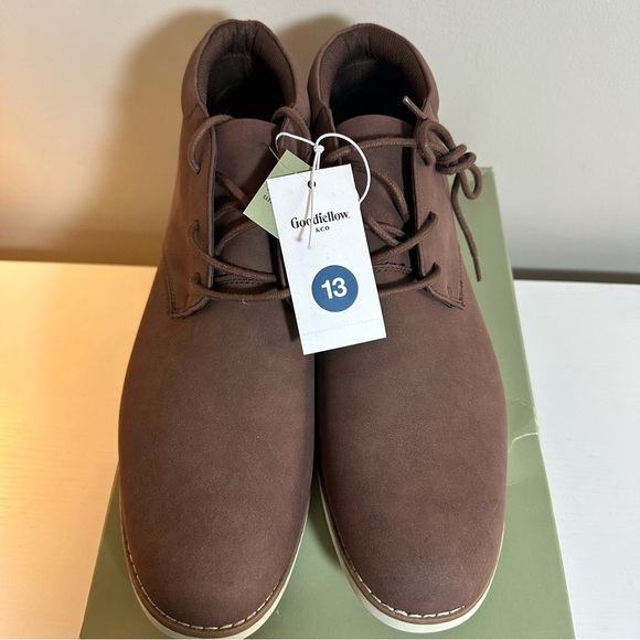 New Goodfellow Men’s Gibson Brown Faux Suede Brown Chukka Boot Size 13 - Picture 9 of 9